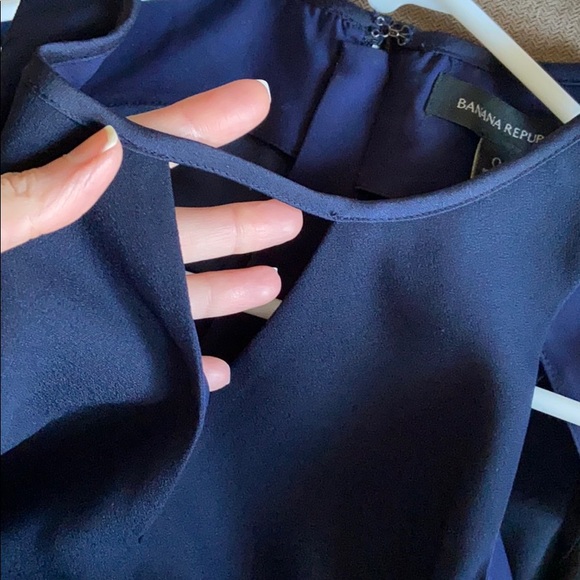 Banana Republic drop waist dark navy blue dress - Picture 6 of 6